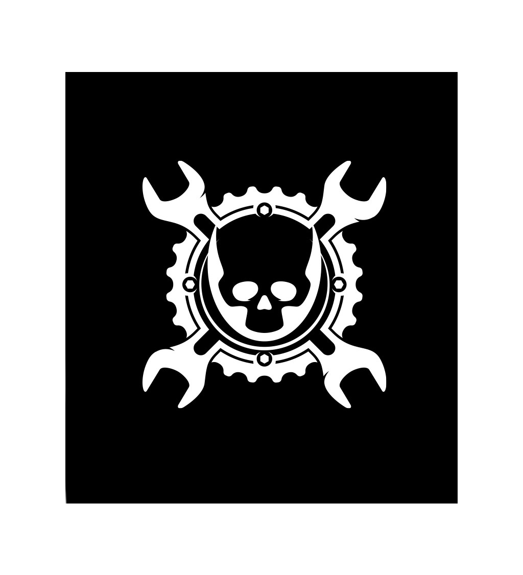 Dámské černé tričko – Mechanik lebka