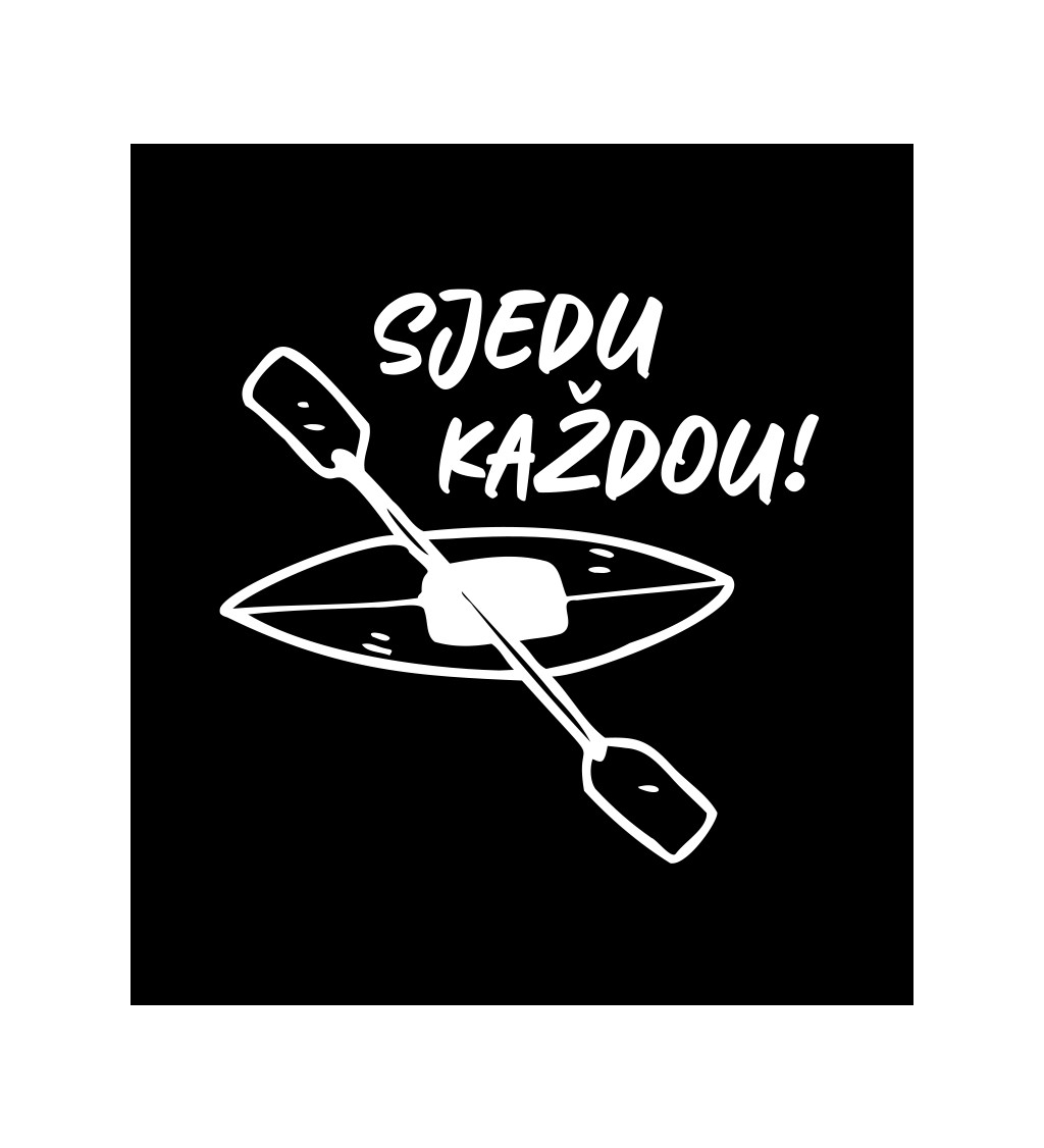 Pánské černé tričko – Sjedu každou