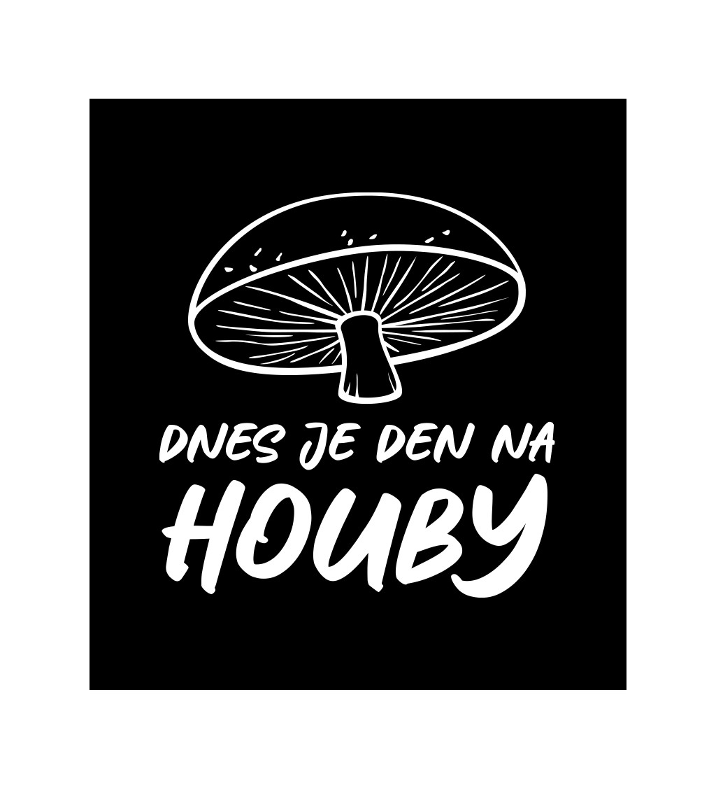 Pánské černé tričko – Dnes je den na houby