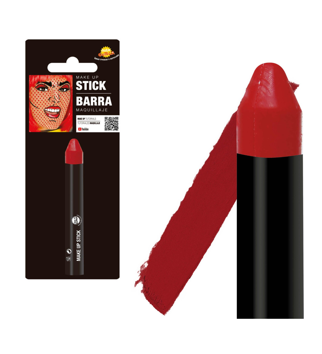 Červená tužka na obličej