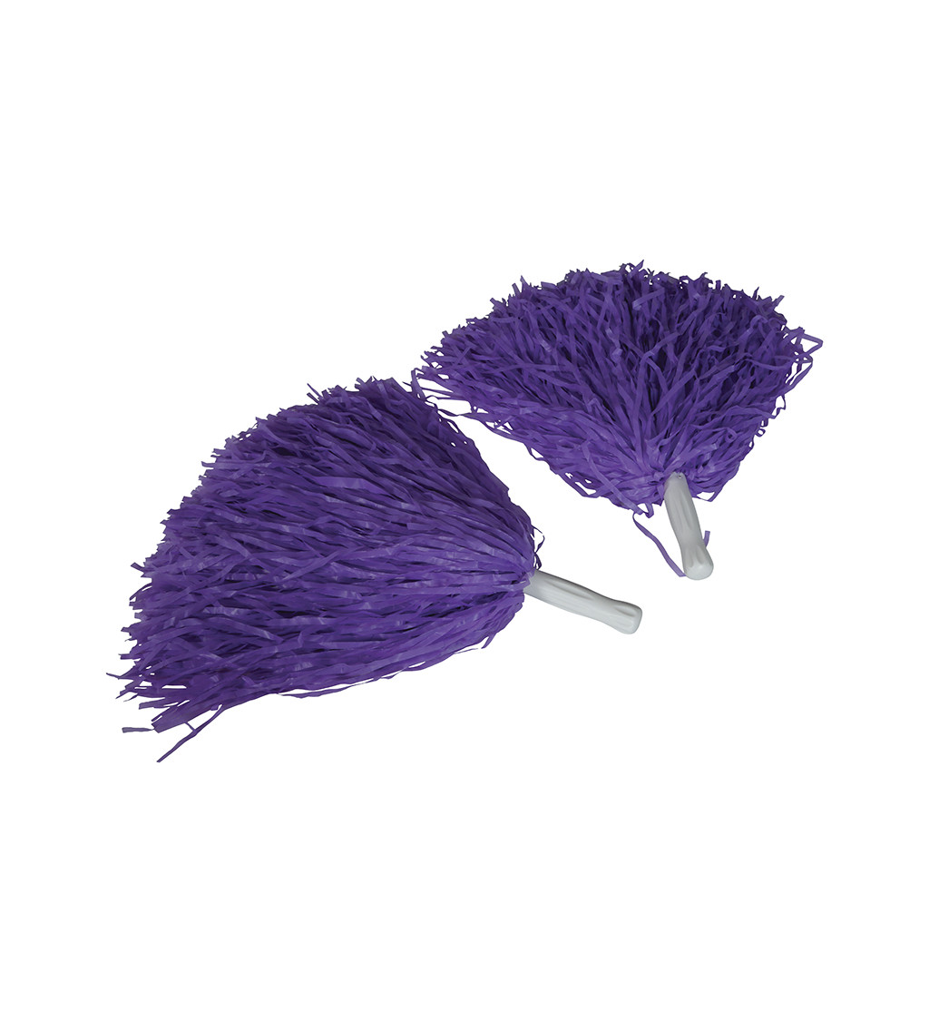 Fialové karnevalové pom-pomy