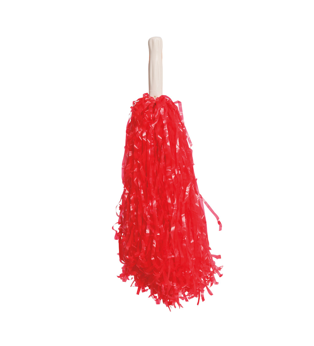 Červené karnevalové pom-pomy