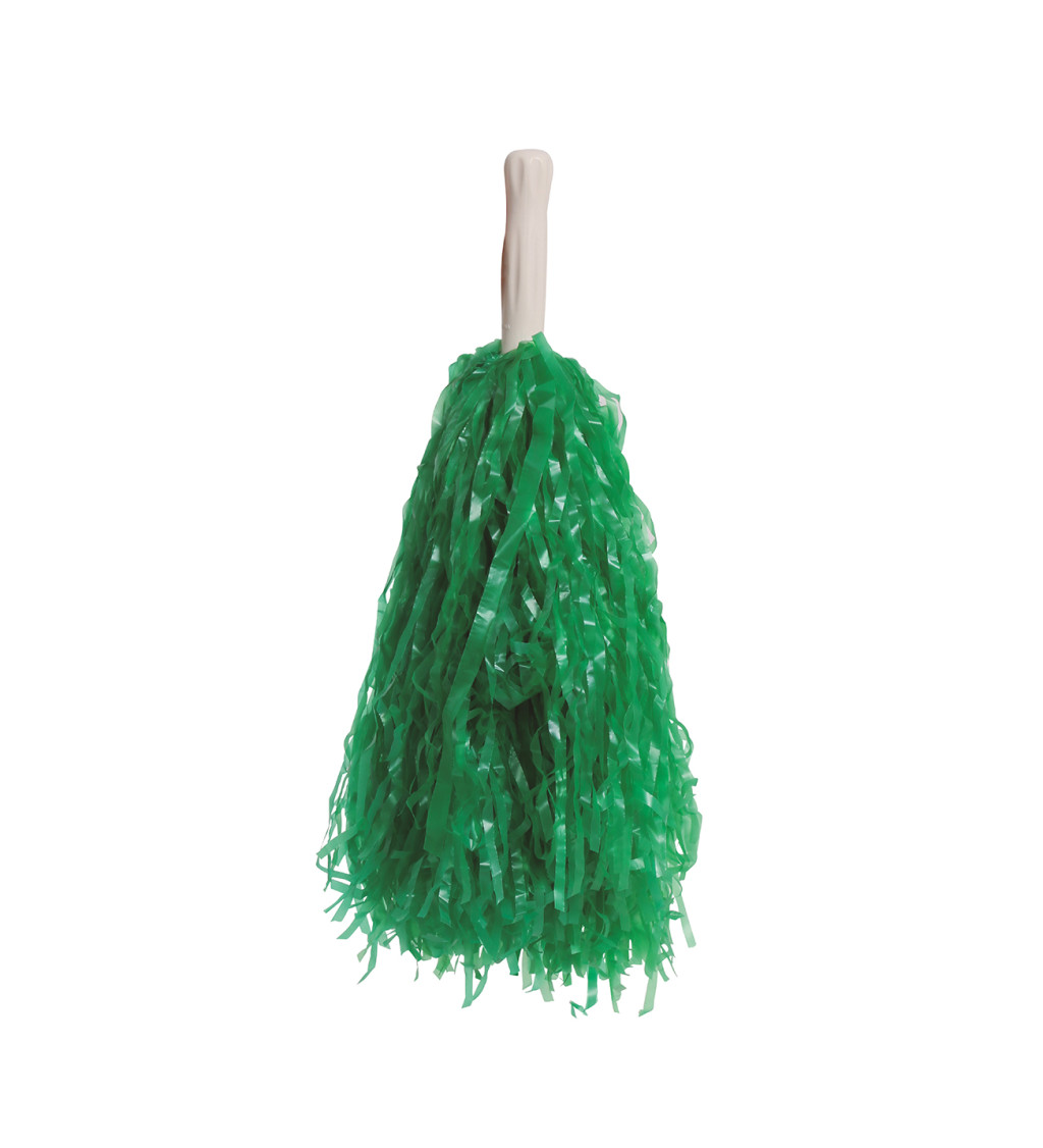 Zelené karnevalové pom-pomy