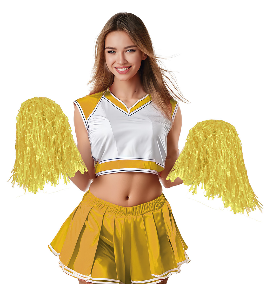 Žluté karnevalové pom-pomy