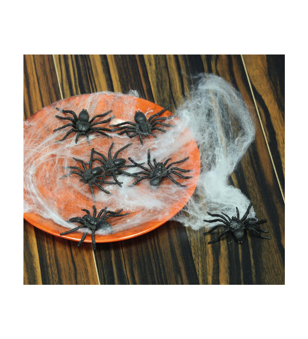 Balení 8 pavouků – dekorace 6 cm