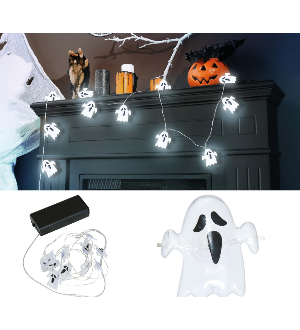 Halloweenská LED dekorace – Duch