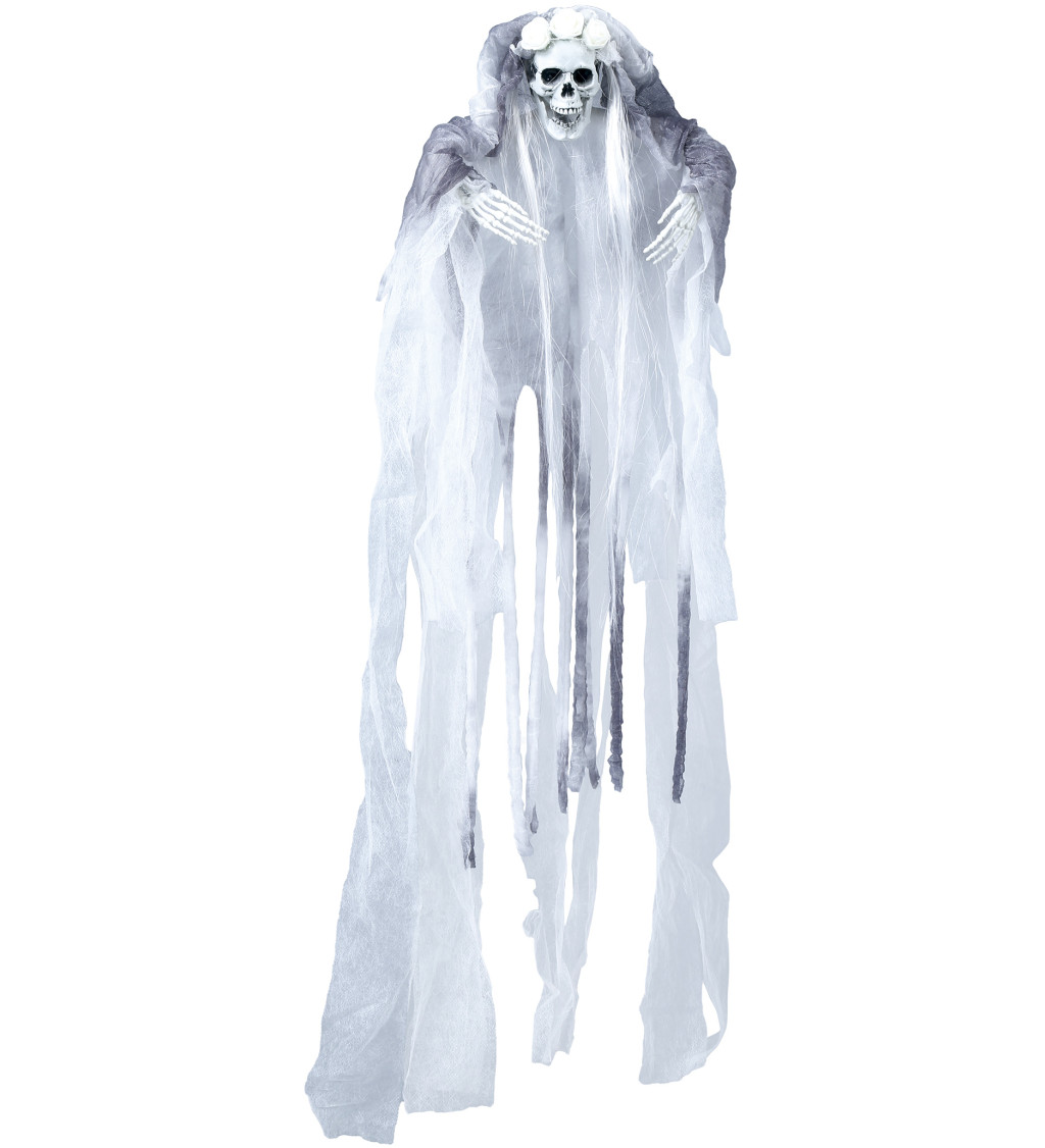 Halloweenská závěsná kostra nevěsty