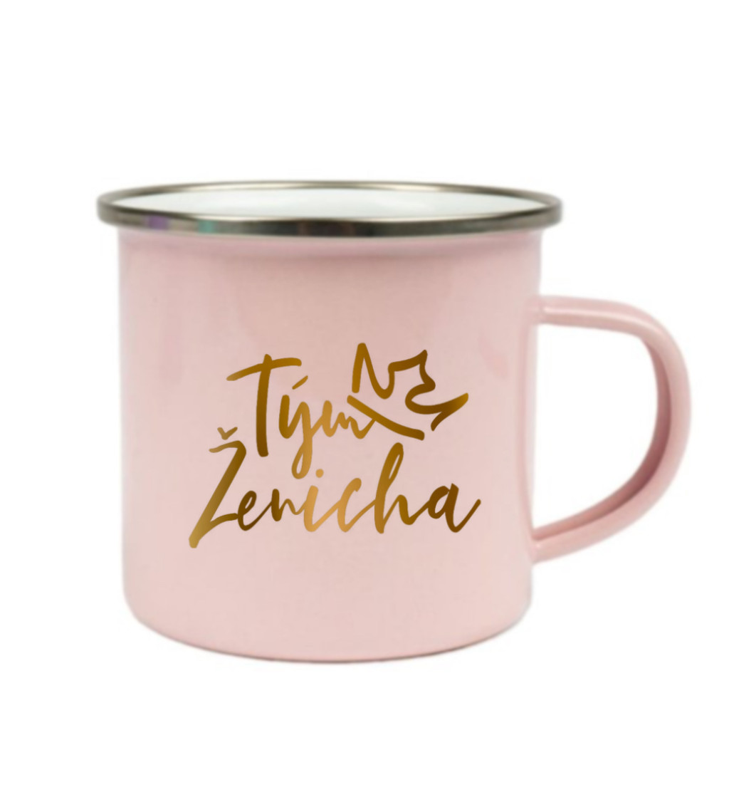 Růžový plecháček: Tým ženicha koruna