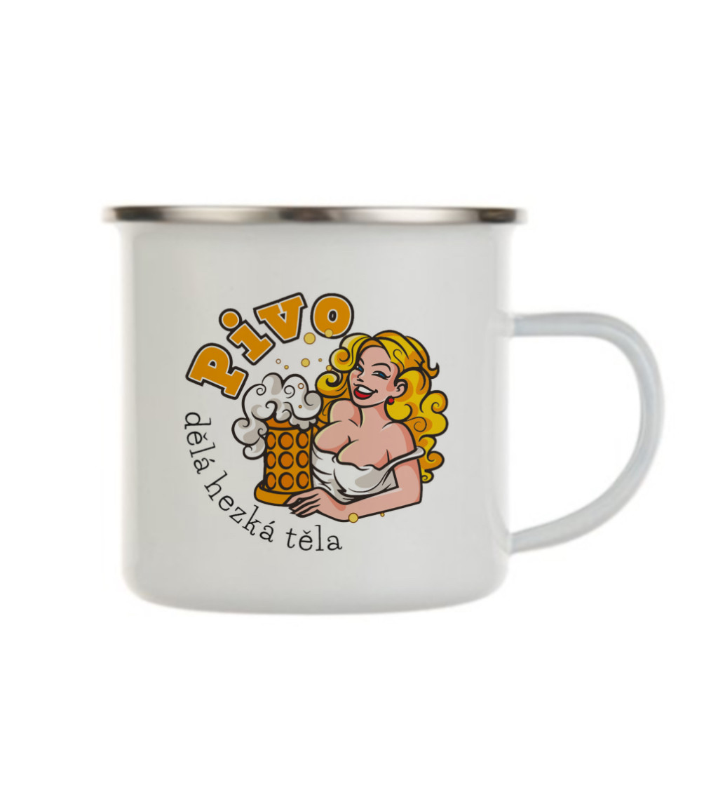 Bílý plecháček: Pivo dělá hezká těla