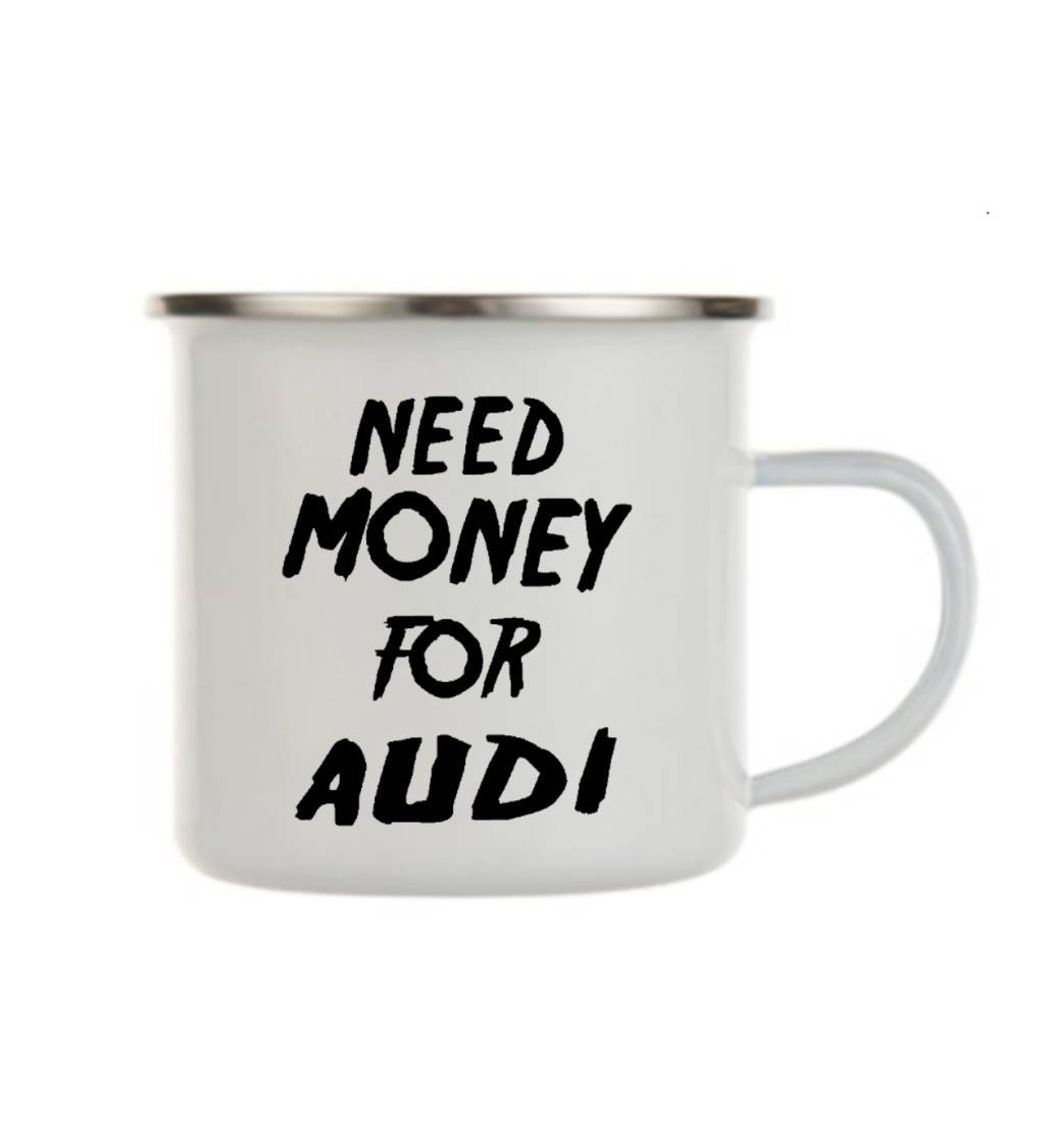 Bílý plecháček: Need money for Audi