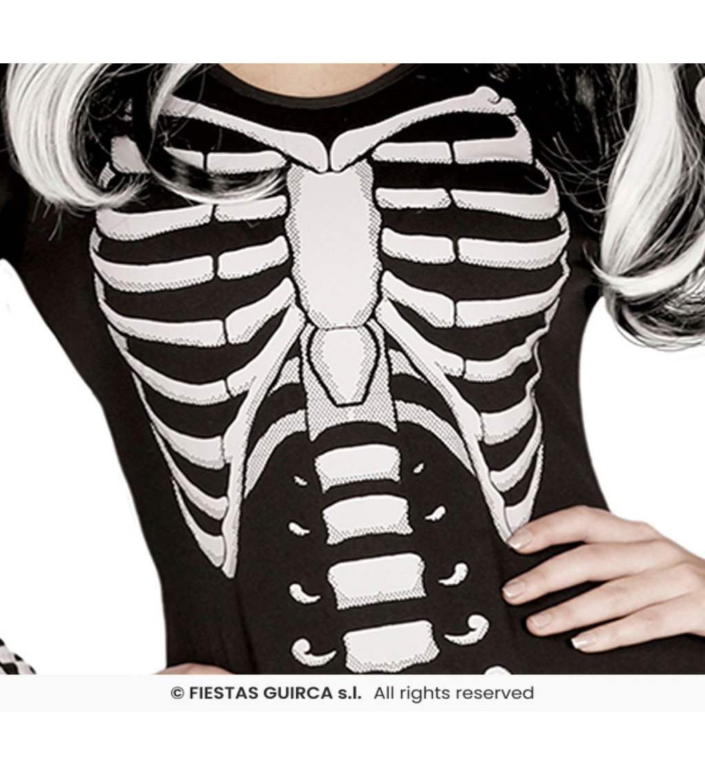 Dámský kostým Halloweenská kostra