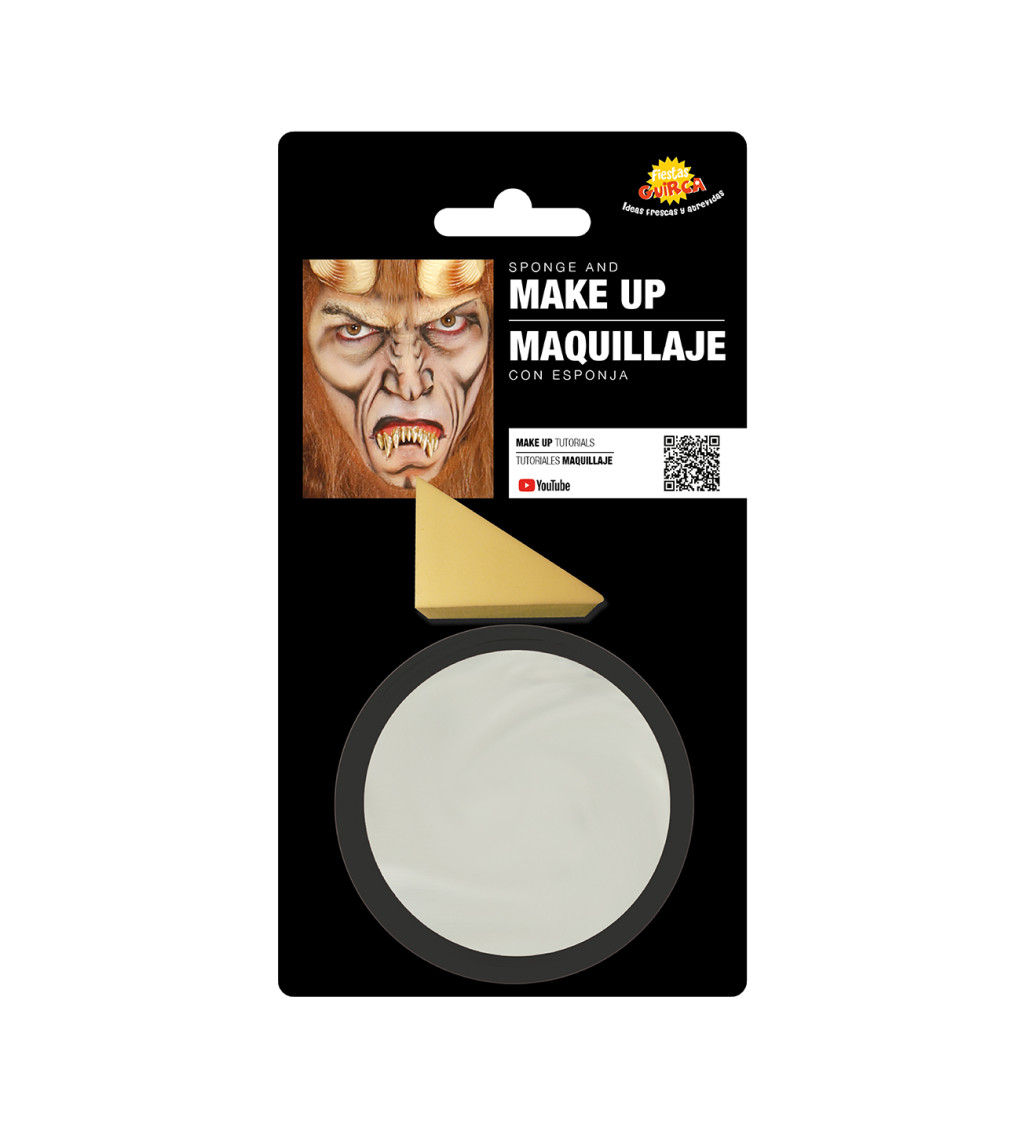 Stříbrný karnevalový make-up s aplikátorem