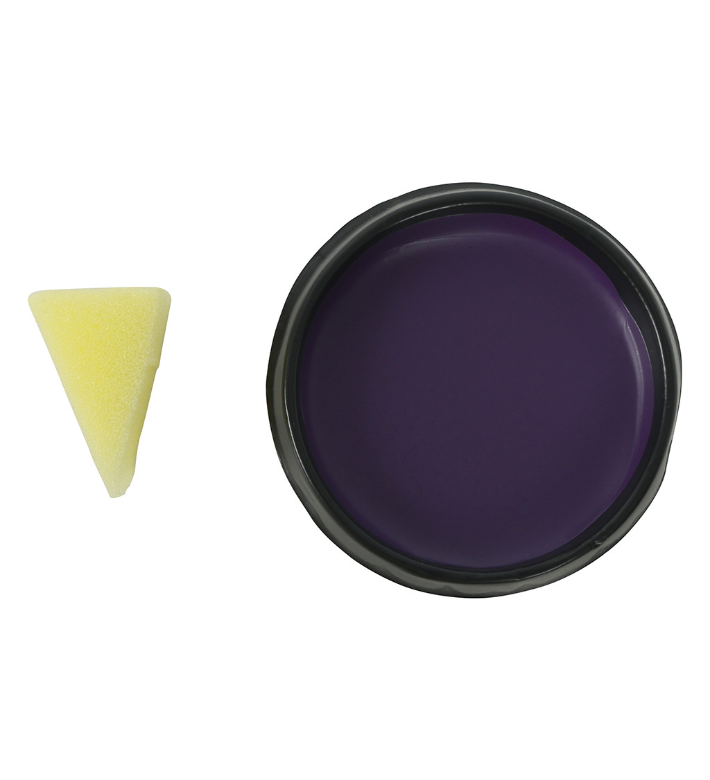 Fialový karnevalový make-up s aplikátorem