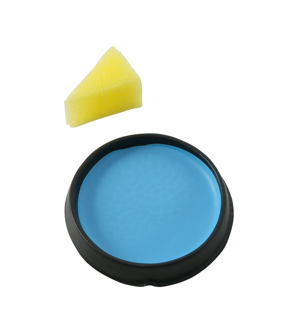 Světle modrý karnevalový make-up s aplikátorem