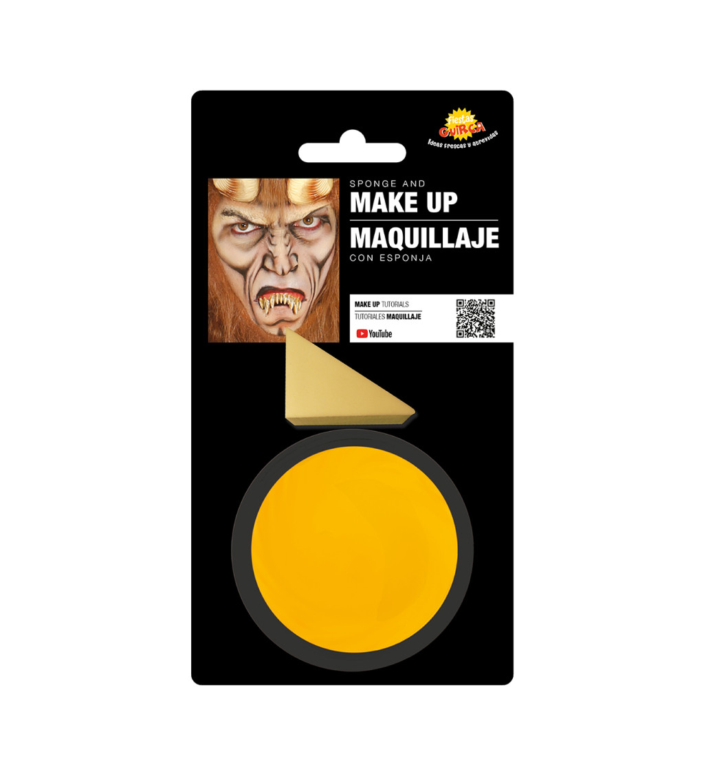 Žlutý karnevalový make-up s aplikátorem