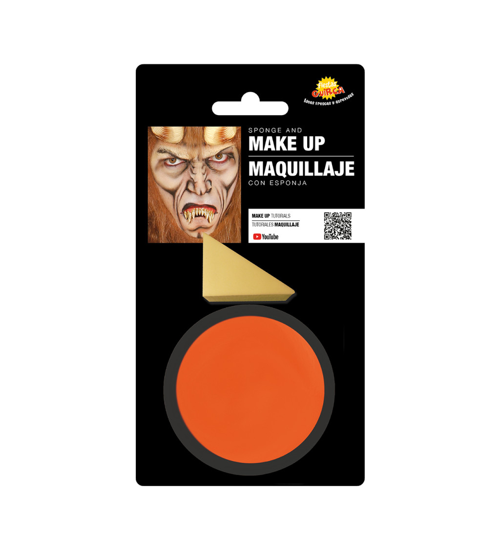 Oranžový karnevalový make-up s aplikátorem