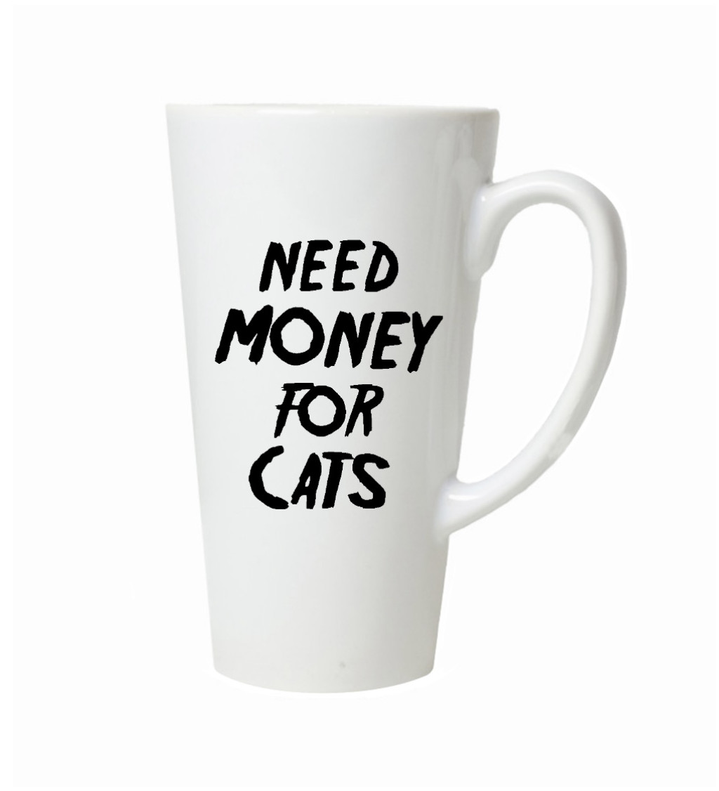 Hrnek na latte – Need money for cats