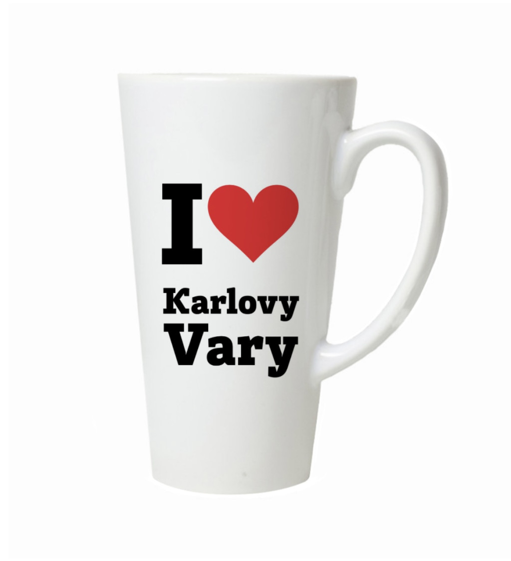 Hrnek na latte – I love Karlovy Vary