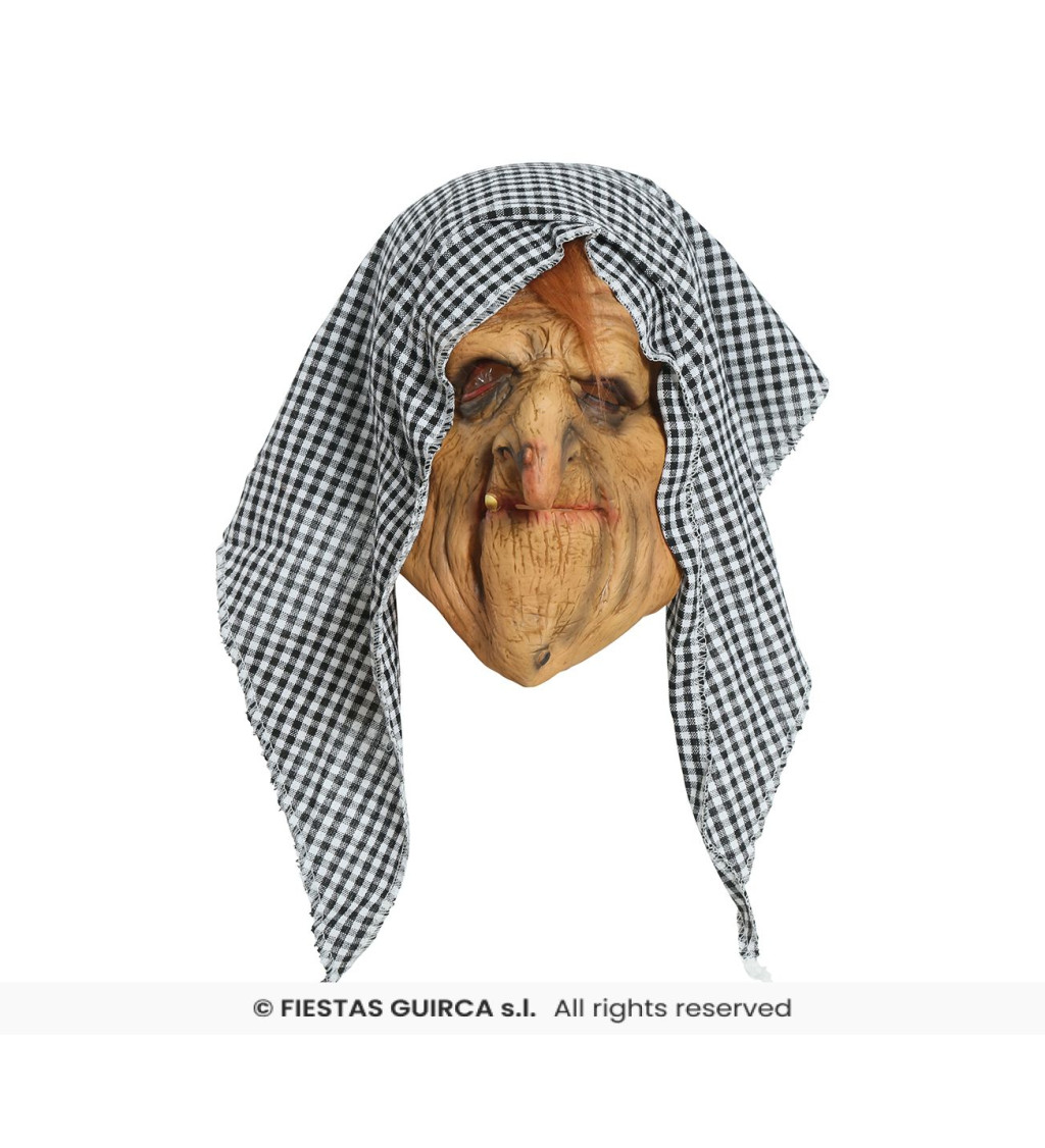 Děsivá latexová maska čarodějnice