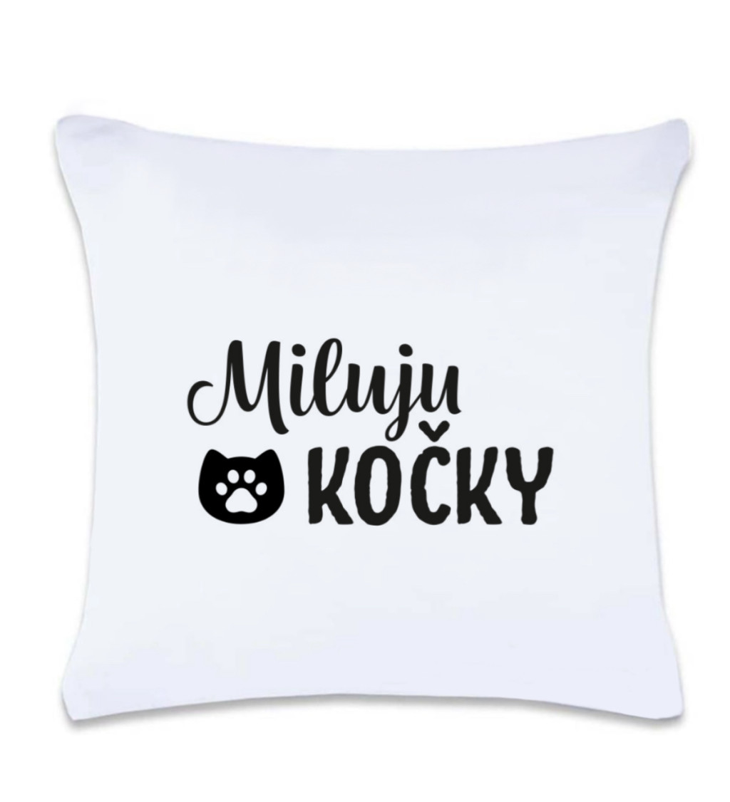 Polštář s potiskem : Miluju kočky