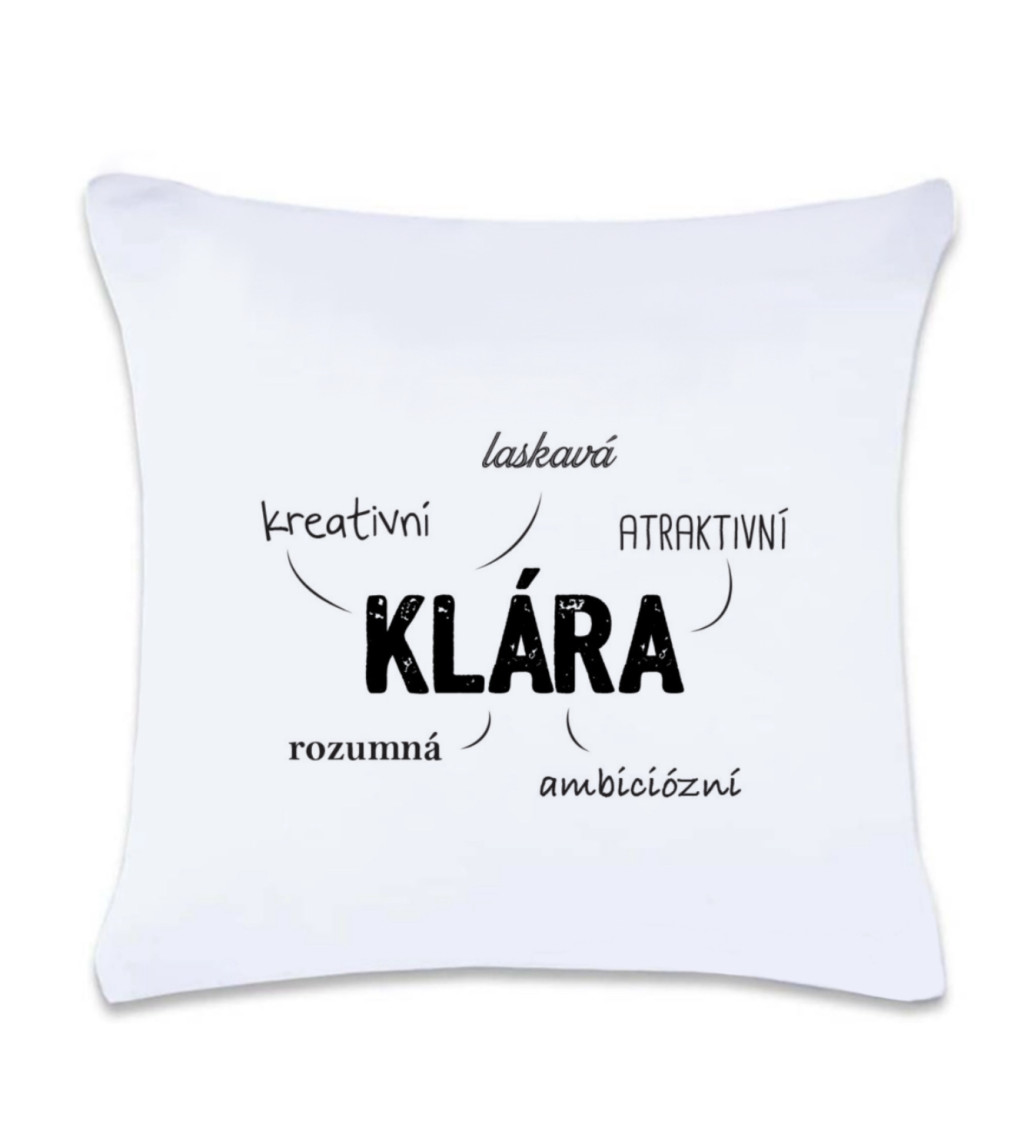 Polštář s potiskem Klára