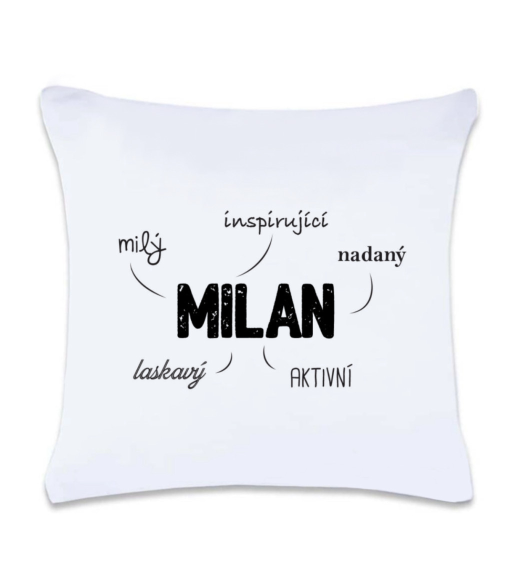 Polštář s potiskem Milan