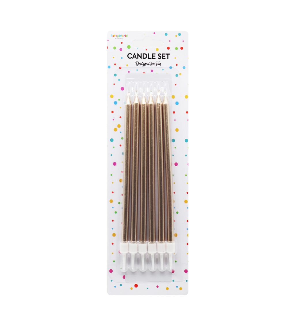 Rose gold narozeninové svíčky