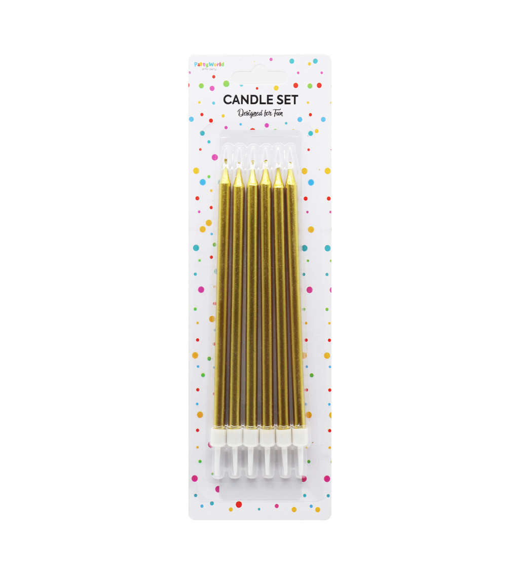 Zlaté narozeninové svíčky