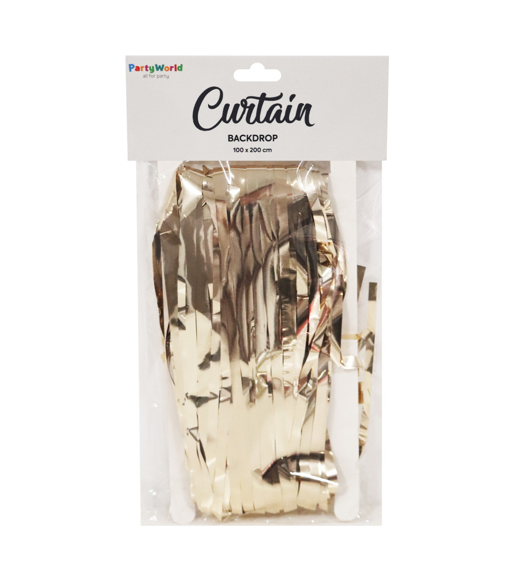 Párty fóliový závěs zlatý