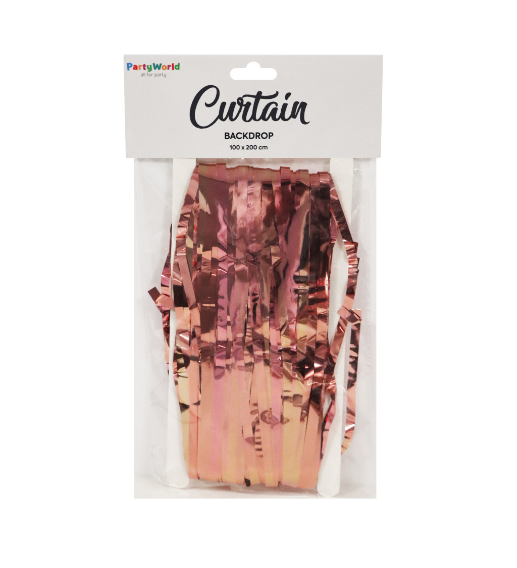 Párty fóliový závěs rosegold