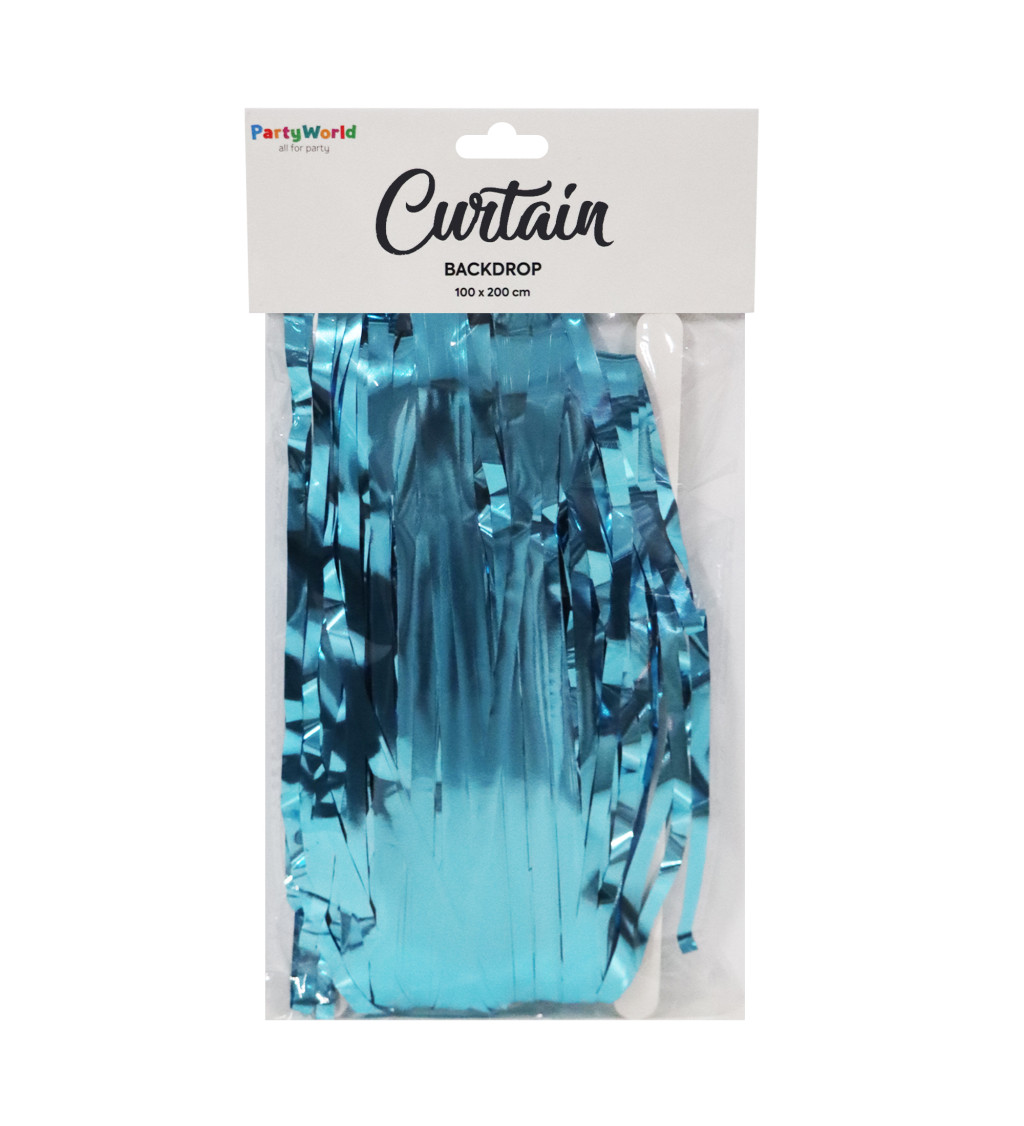 Párty fóliový závěs světle modrý