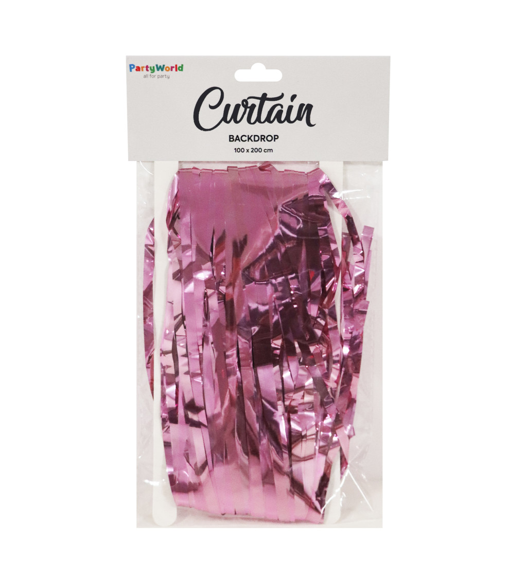 Párty fóliový závěs růžový