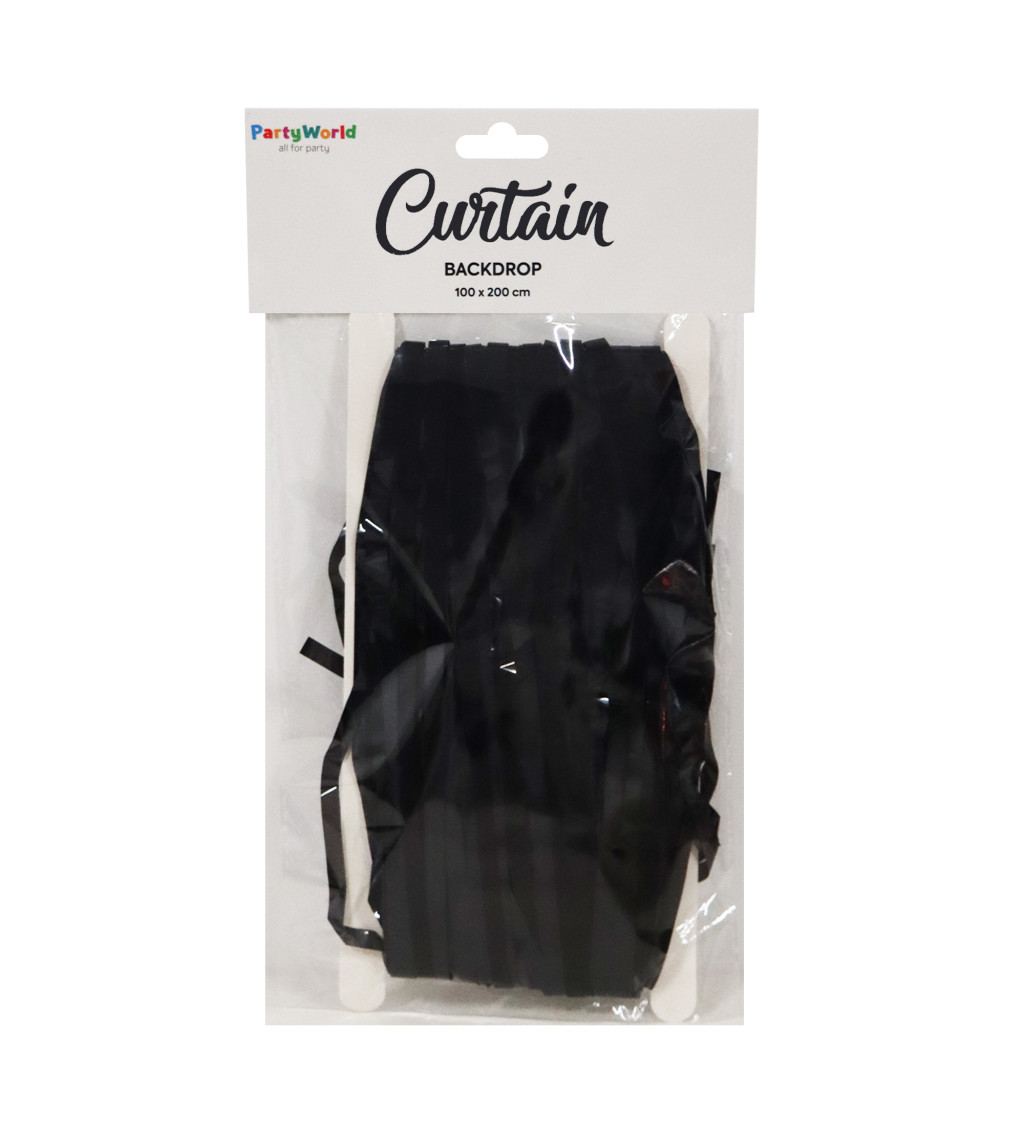 Párty fóliový závěs černý