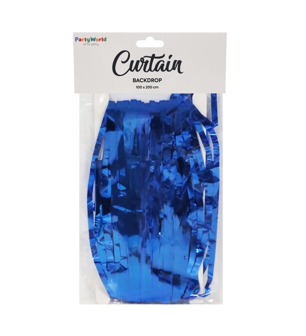 Párty fóliový závěs tmavě modrý