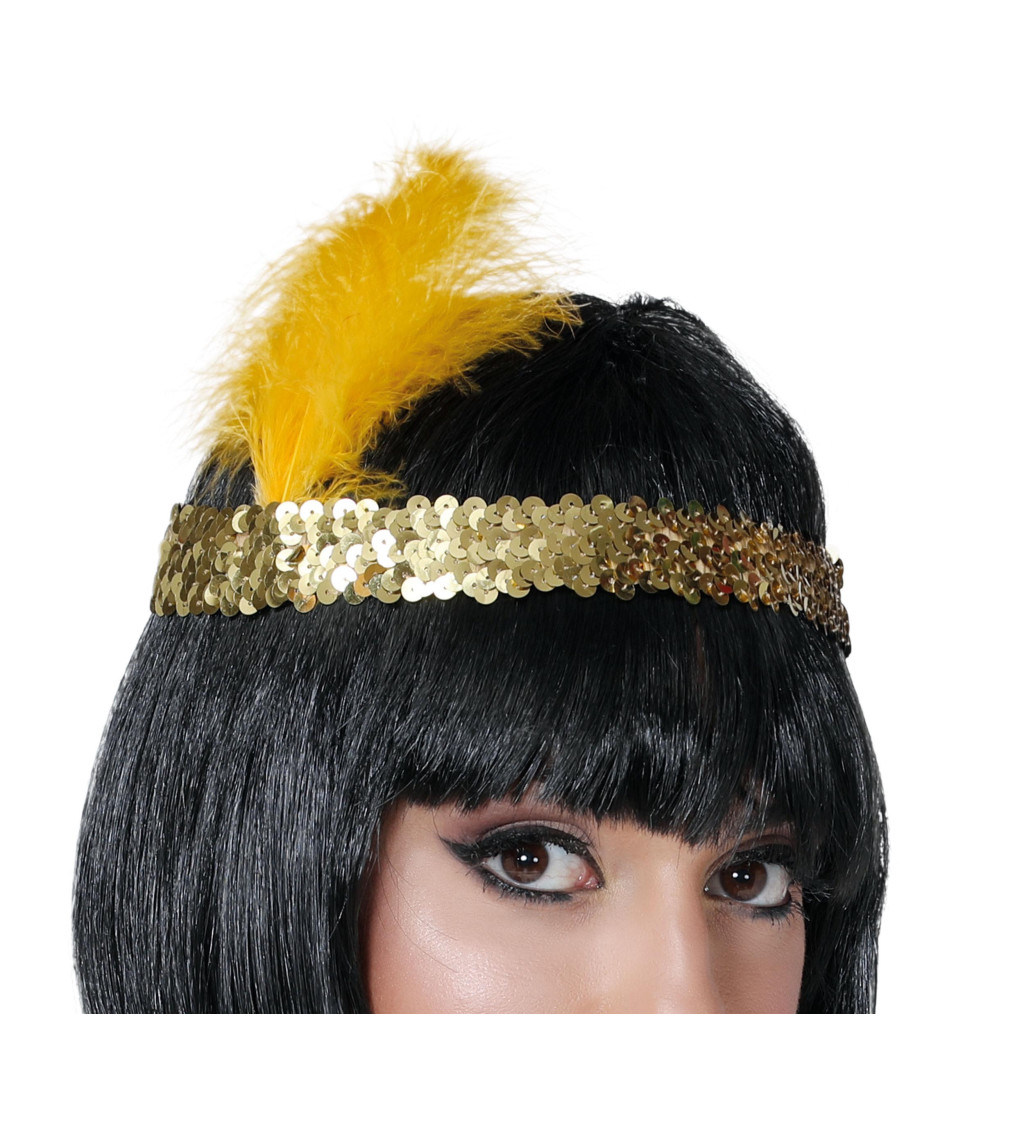 Zlatá čelenka ve stylu charleston