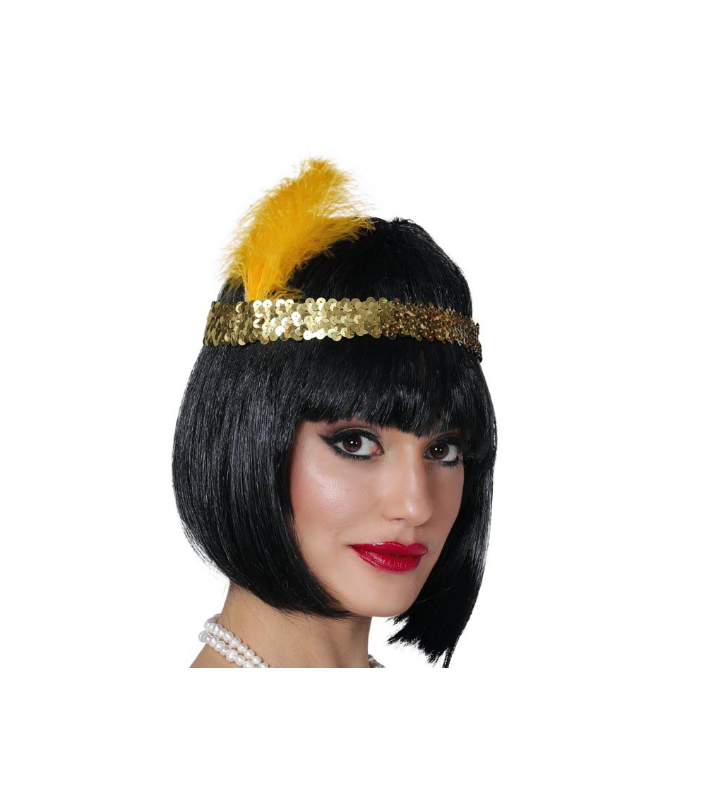 Zlatá čelenka ve stylu charleston