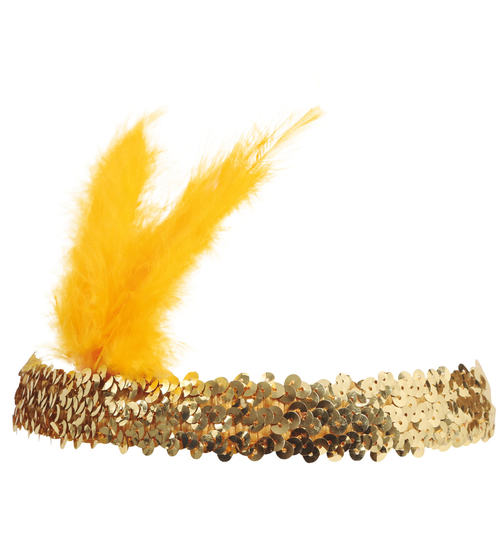 Zlatá čelenka ve stylu charleston