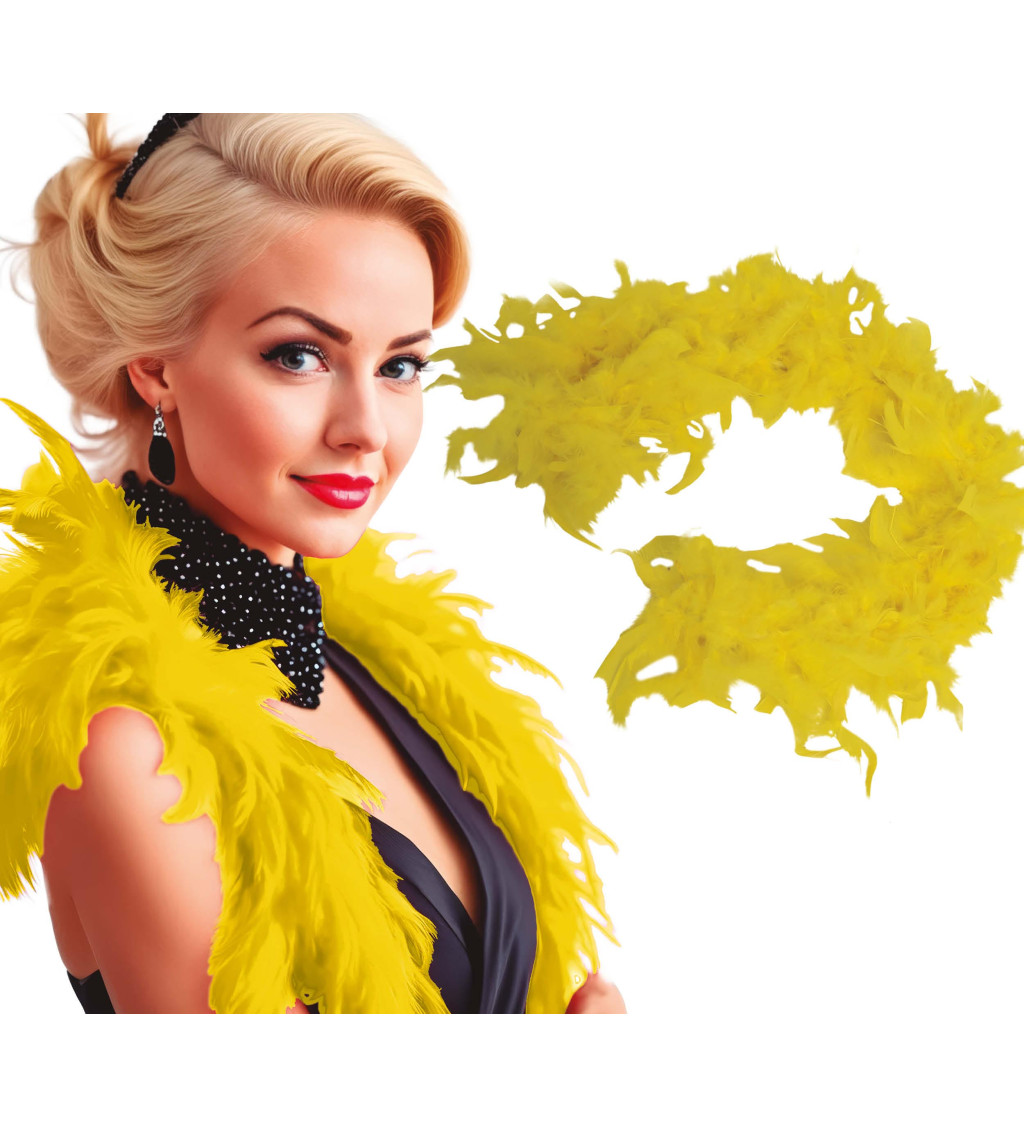 Elegantní žluté boa