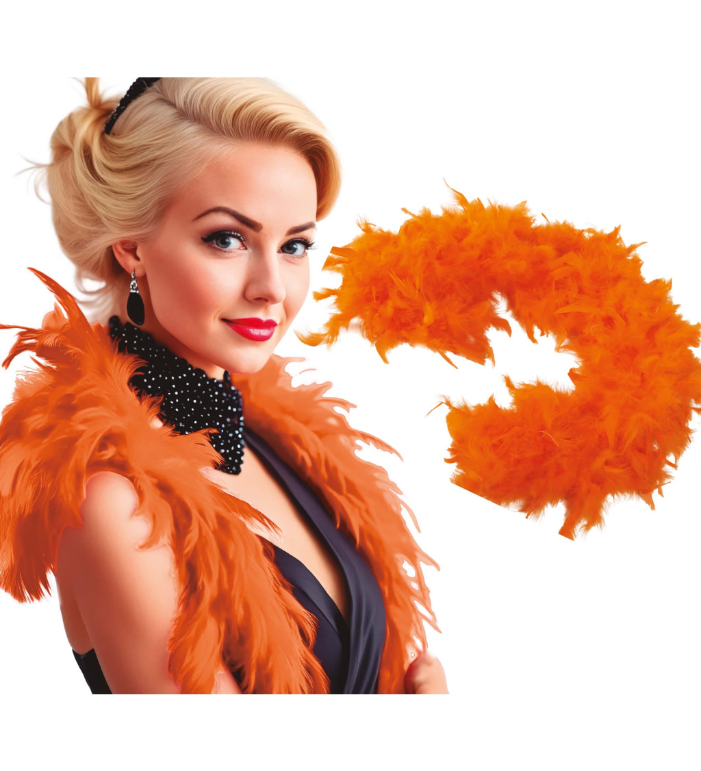 Elegantní oranžové boa