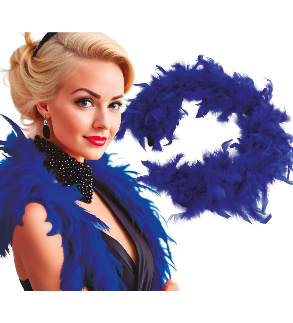 Elegantní modré boa