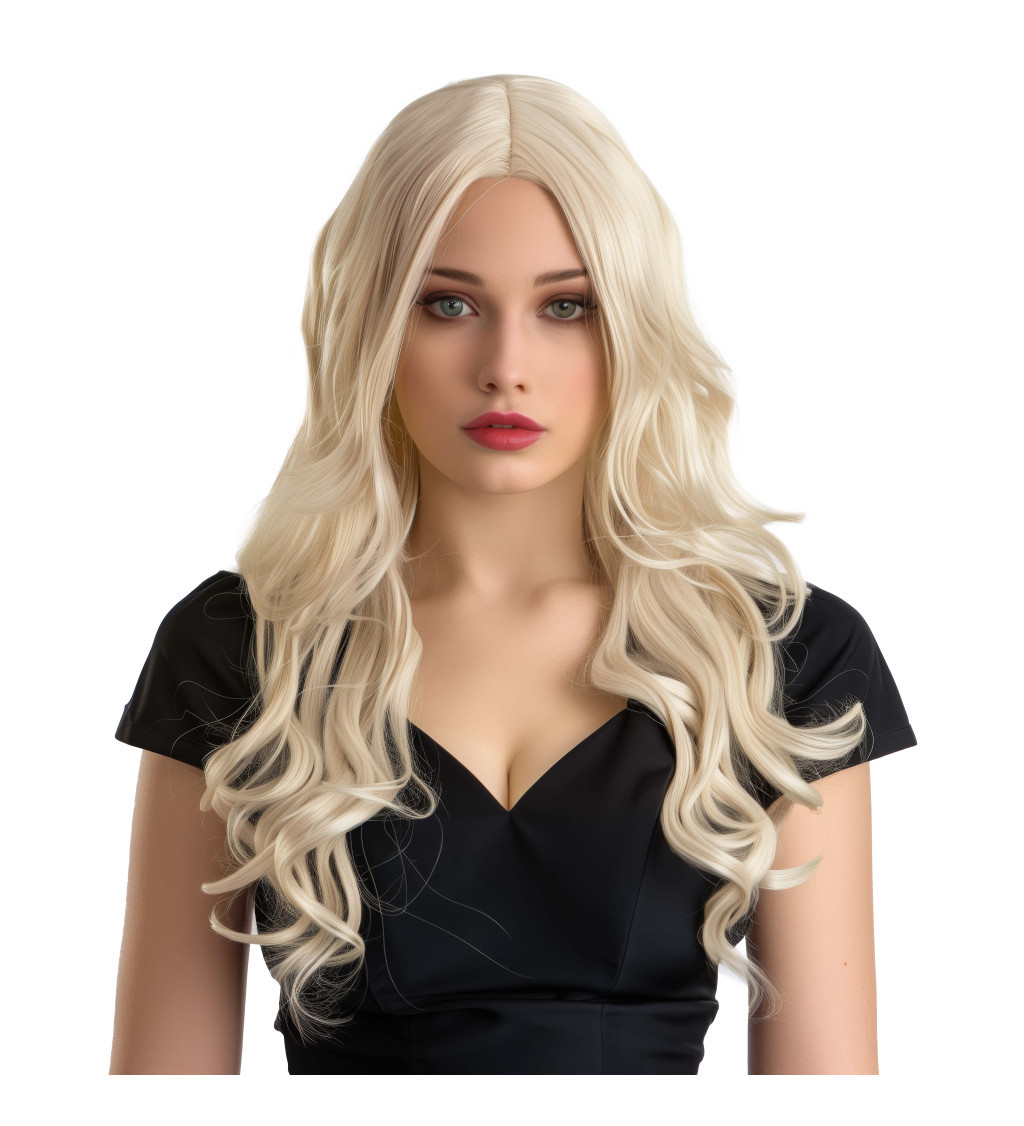 Dámská paruka Hollywood vlnitá blond
