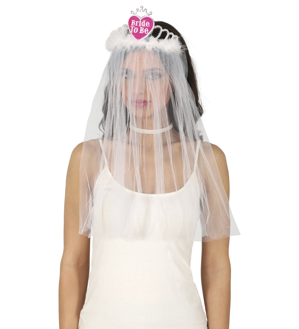 Čelenka Bride to Be se závojem