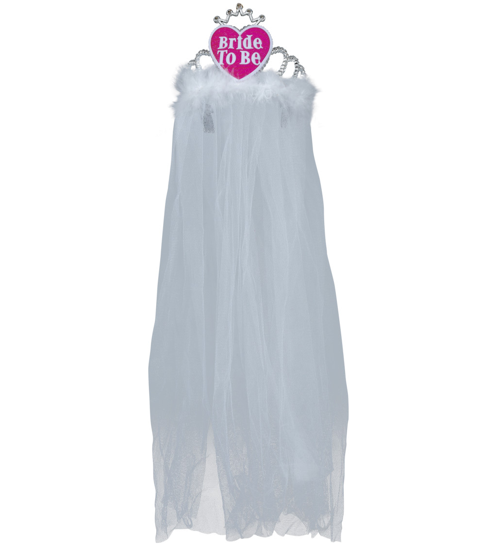 Čelenka Bride to Be se závojem