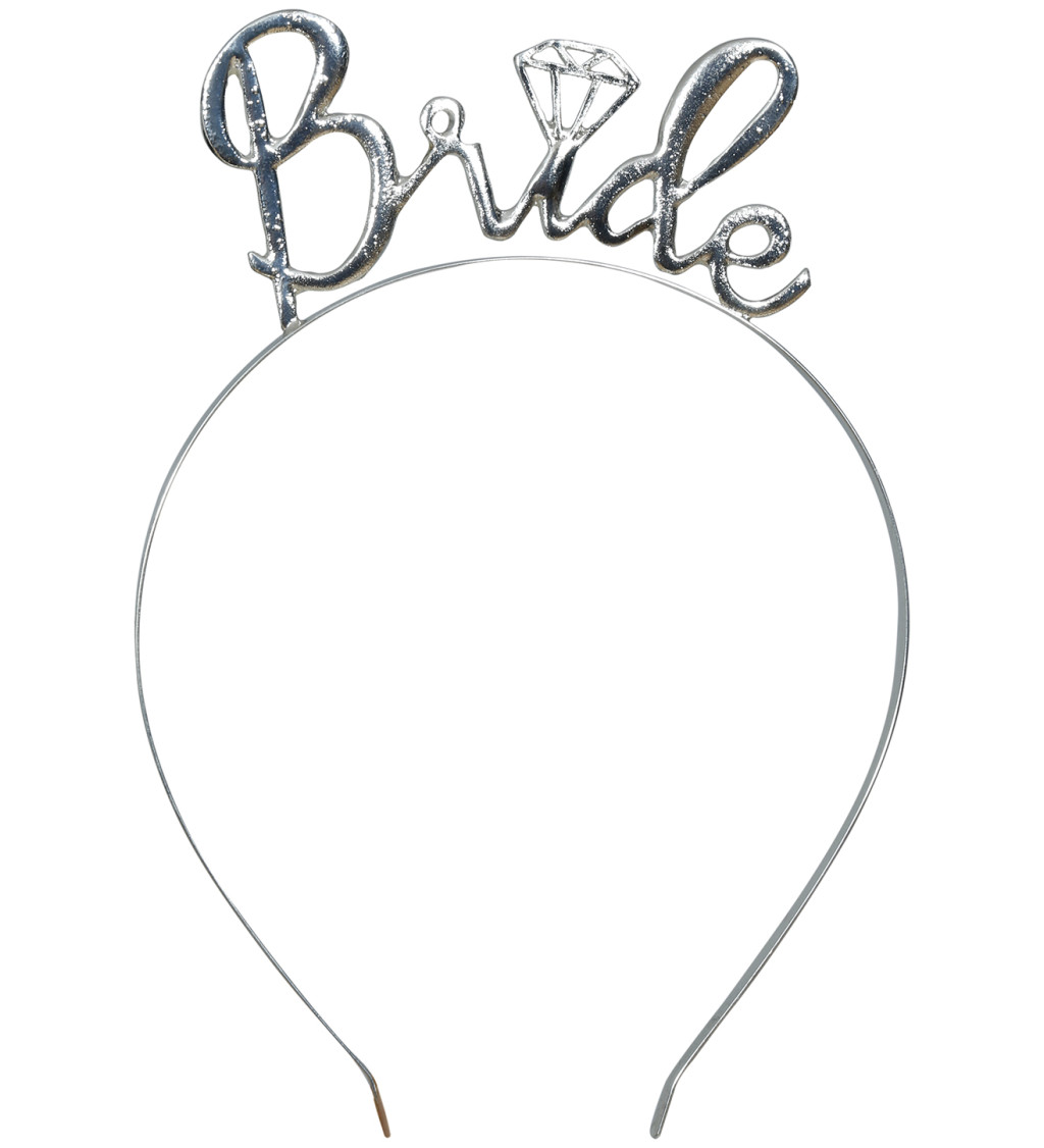 Stříbrná čelenka Bride pro nevěstu