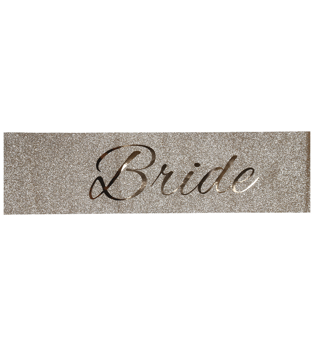 Zlatá šerpa Bride pro nevěstu