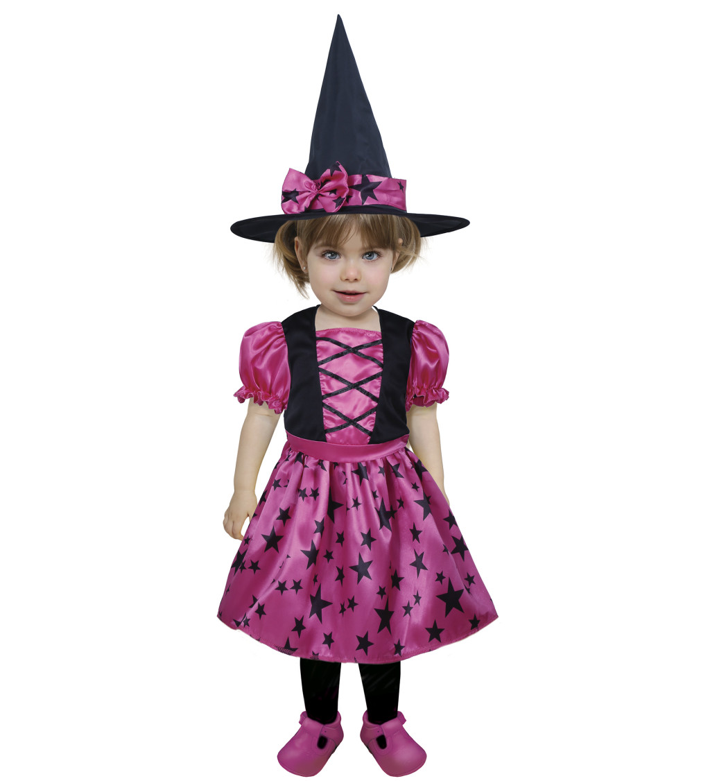 Růžová hvězdná čarodějnice – dětský kostým