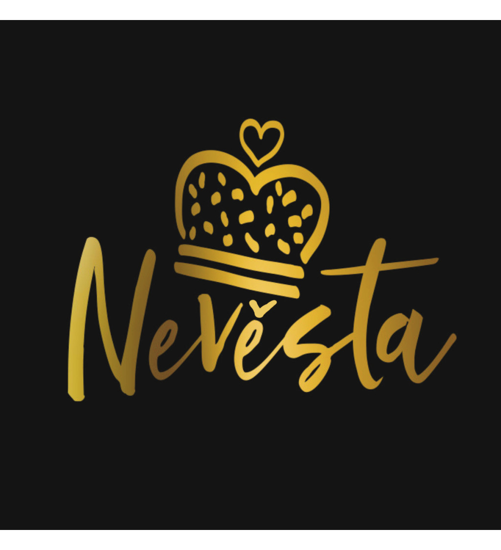 Dámské černé tričko – Nevěsta koruna