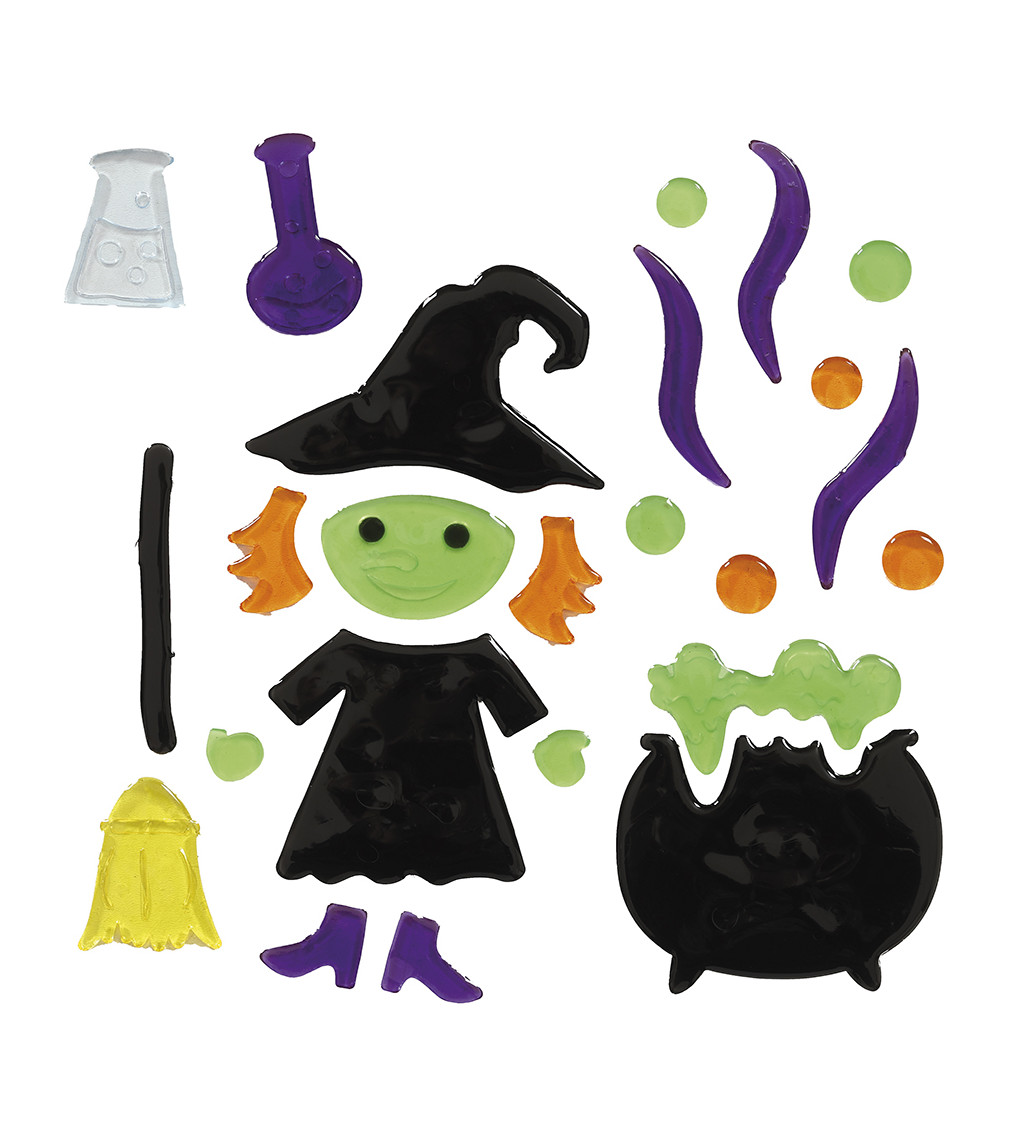 Magické okenní nálepky čarodějnic