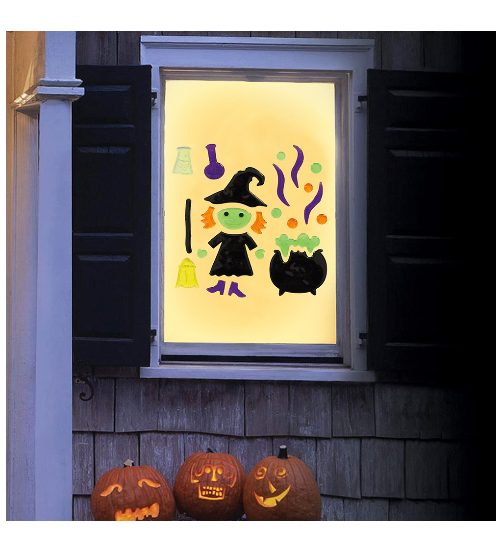 Magické okenní nálepky čarodějnic