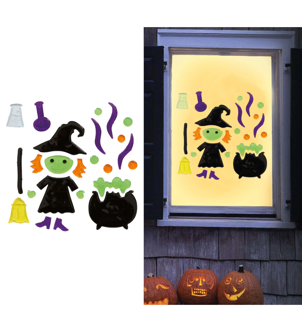 Magické okenní nálepky čarodějnic